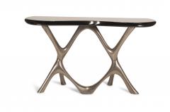  Amorph Amorph Avatar Console Table Nickel Finish Base and Black Lacquer - 1430302