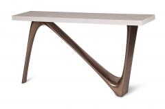  Amorph Amorph Aviva Console Table Bronze Finish Base and White Lacquered Top - 983335