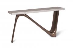  Amorph Amorph Aviva Console Table Bronze Finish Base and White Lacquered Top - 983337