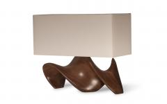  Amorph Amorph Bonsai Table Lamp in Walnut Wood Natural Stain with Ivory Silk Shade - 2140720