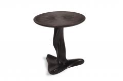  Amorph Amorph Helios Side Table Black Matte Lacquered Gold Leaves Gilding - 3447525