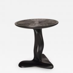  Amorph Amorph Helios Side Table Black Matte Lacquered Silver Leaves Gilding - 1120058