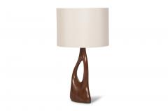  Amorph Amorph Helix Table Lamp Walnut Finish With Ivory Silk Shade - 1247191