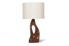  Amorph Amorph Helix Table Lamp Walnut Finish With Ivory Silk Shade - 1247197