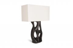  Amorph Amorph Loop Table Lamp in Ebony Stain on Ash Wood with Ivory Silk Shade - 1666477