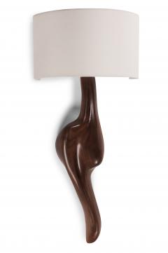  Amorph Amorph Oralee Sconces Natural Walnut with Ivory Silk Shade - 1038462