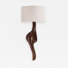  Amorph Amorph Oralee Sconces Natural Walnut with Ivory Silk Shade - 1039608