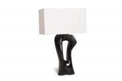  Amorph Amorph Vesta Table Lamp with Ivory Silk Shade in Black Glossy Lacquer - 1823870