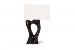 Amorph Amorph Vesta Table Lamp with Ivory Silk Shade in Black Glossy Lacquer - 1823871
