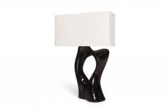  Amorph Amorph Vesta Table Lamp with Ivory Silk Shade in Black Glossy Lacquer - 1823874