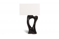  Amorph Amorph Vesta Table Lamp with Ivory Silk Shade in Black Glossy Lacquer - 1823876