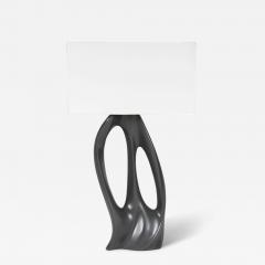  Amorph Ana Table Lamp Gray Lacquer With Ivory Silk Shade - 3482073