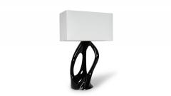  Amorph Ana Table Lamp in Black Glossy Lacquer and Ivory silk shade by Amorph - 4131359