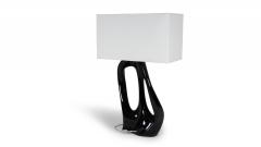 Amorph Ana Table Lamp in Black Glossy Lacquer and Ivory silk shade by Amorph - 4131367