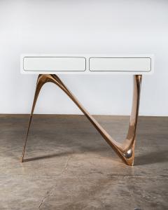  Amorph Aviva Console Table Cast Bronze Base and Lacquered Top by Amorph - 4572857