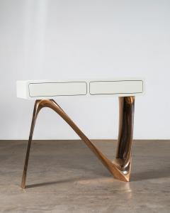  Amorph Aviva Console Table Cast Bronze Base and Lacquered Top by Amorph - 4572858