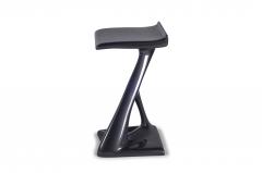  Amorph Bar Stool Lacquer Dark Gray Metallic Finish Contemporary Modern - 604706