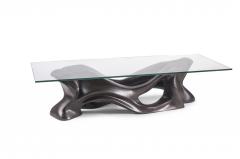  Amorph Contemporary Sculaptural Coffee Table Solid Ash Wood with Graphite Walnut Stain - 588786