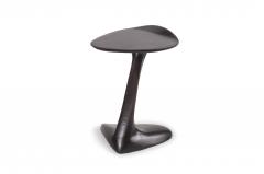  Amorph Contemporary Sculpture Side Table Ash Wood Stained Graphite Walnut - 597839