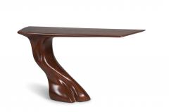  Amorph Contemporary Solid Ash Wood Console Table Walnut Finish - 684423