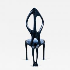  Amorph Fey Dining Chair Ebony Stain with blue Serused on Ash wood by Amorph - 4597130