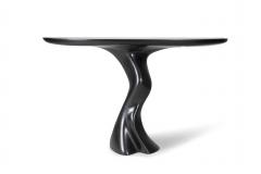  Amorph Haya console table in Ebony stain on Ash wood with Stone top - 3595333