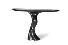  Amorph Haya console table in Ebony stain on Ash wood with Stone top - 3595337
