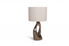  Amorph Helix Table Lamp Cast Bronze with Ivory Silk Shade - 2690978