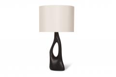  Amorph Helix Table Lamp Ebony Stained with Ivory Silk Shade - 1228174