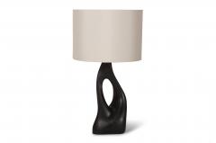  Amorph Helix Table Lamp Ebony Stained with Ivory Silk Shade - 1228176