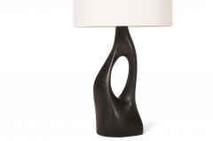  Amorph Helix Table Lamp Ebony Stained with Ivory Silk Shade - 1228178