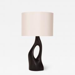  Amorph Helix Table Lamp Ebony Stained with Ivory Silk Shade - 1228777