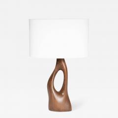  Amorph Helix Table Lamp Natural stain on walnut wood with Oval Ivory Silk shade - 3467133