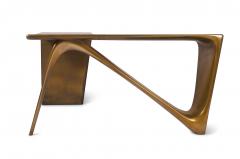  Amorph L Shape Contemporary Desk with Gold Finish by Amorph - 670047