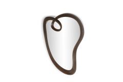  Amorph Malva Wall Mirror in Graphite Walnut stain on Ash wood by Amorph - 4131369