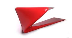  Amorph Model Contemporary Shelf Wall Decor Red Lacquer Glossy - 588879