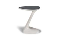  Amorph Palm side table in Whitewash stain on Ash wood with Black marble top - 3595546