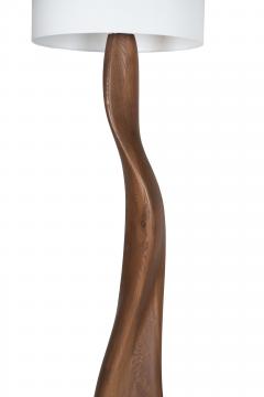  Amorph Roman floor lamp in Ash Arrozal stain with Ivory silk shade - 4355876
