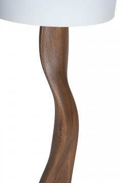  Amorph Roman floor lamp in Ash Arrozal stain with Ivory silk shade - 4355877