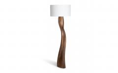  Amorph Roman floor lamp in Walnut wood Natural stain with Ivory silk shade - 3428362