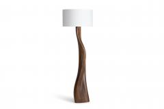  Amorph Roman floor lamp in Walnut wood Natural stain with Ivory silk shade - 3428365