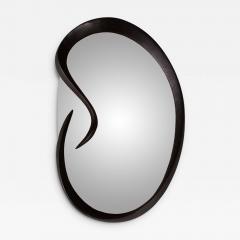  Amorph Swan mirror in Ebony stain on solid wood - 3012188