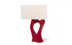  Amorph Vesta Table Lamp Red Lacquer with Ivory Shape - 2066726