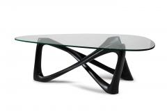  Amorph Walenty coffee table in Ebony stain on Ash wood with 1 2 tempered glass - 3581919