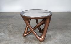 Amorph Ya side table in metallic lacquer with Stone Top - 4179042