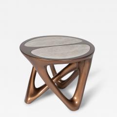  Amorph Ya side table in metallic lacquer with Stone Top - 4213852