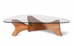  Amorph Zen coffee table in solid Ash wood Honey stain with glass - 2985567