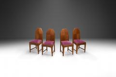  Amsterdam School Set of Four Amsterdamse School Oak Dining Chairs The Netherlands 1920s - 3615068