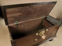  An original and decorative Dutch Colonial Hard wood chest with brass mounts - 3264693