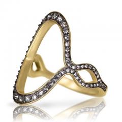  Anahita Anahita Inverted Champagne Diamond Gold Jaws Ring - 4788861